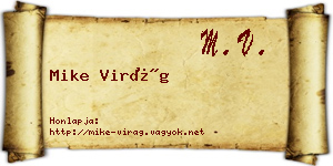 Mike Virág névjegykártya